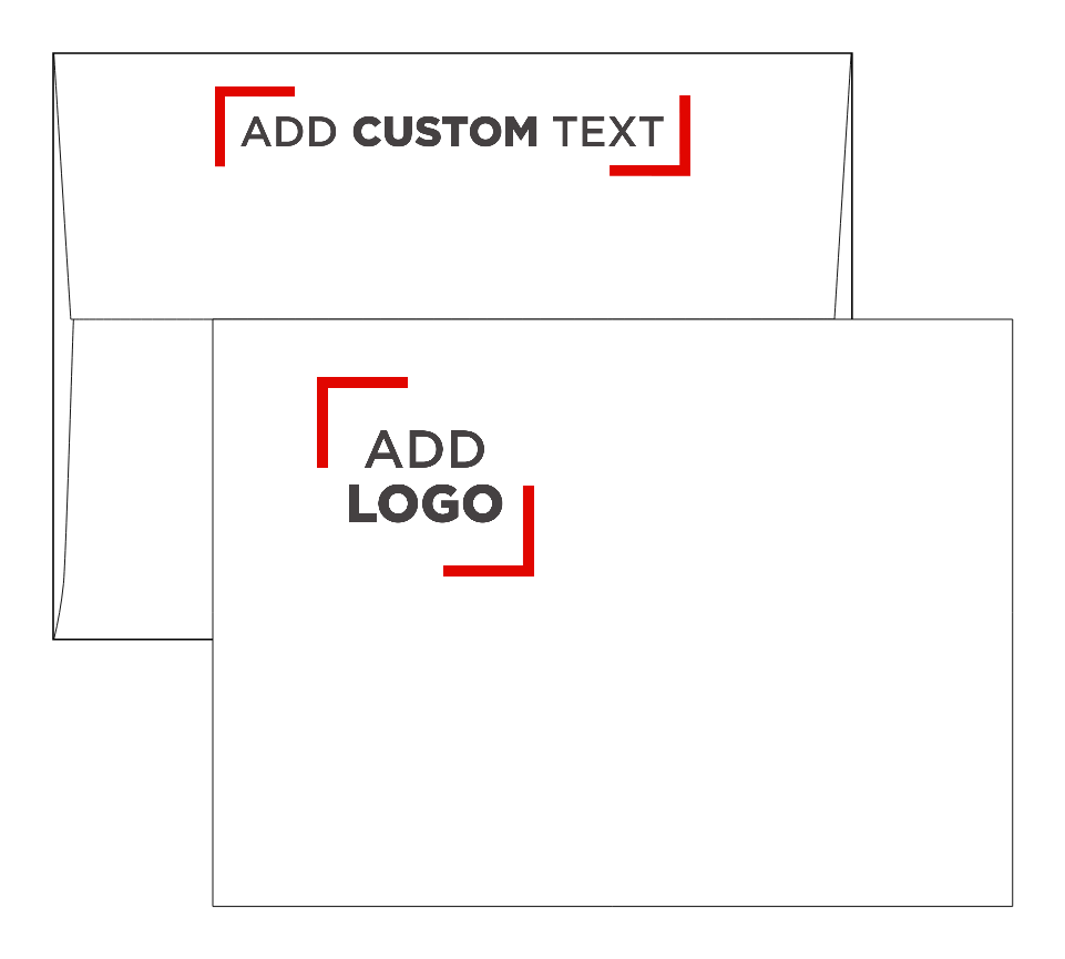 White with Red Foil Lining 24lb A7 Invitation Envelopes (5 1/4 x 7 1/4) with Peel & Seal