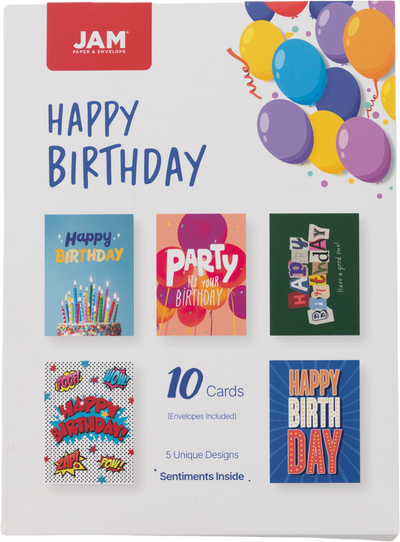 Happy Birthday Cards Assortment - 10 Pack