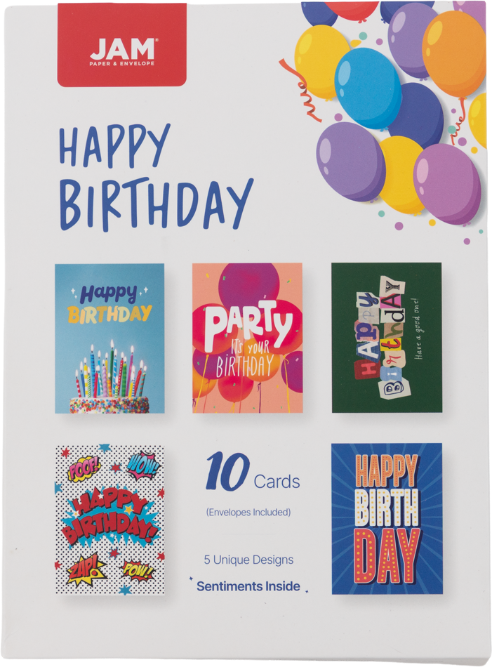 Happy Birthday Cards Assortment - 10 Pack