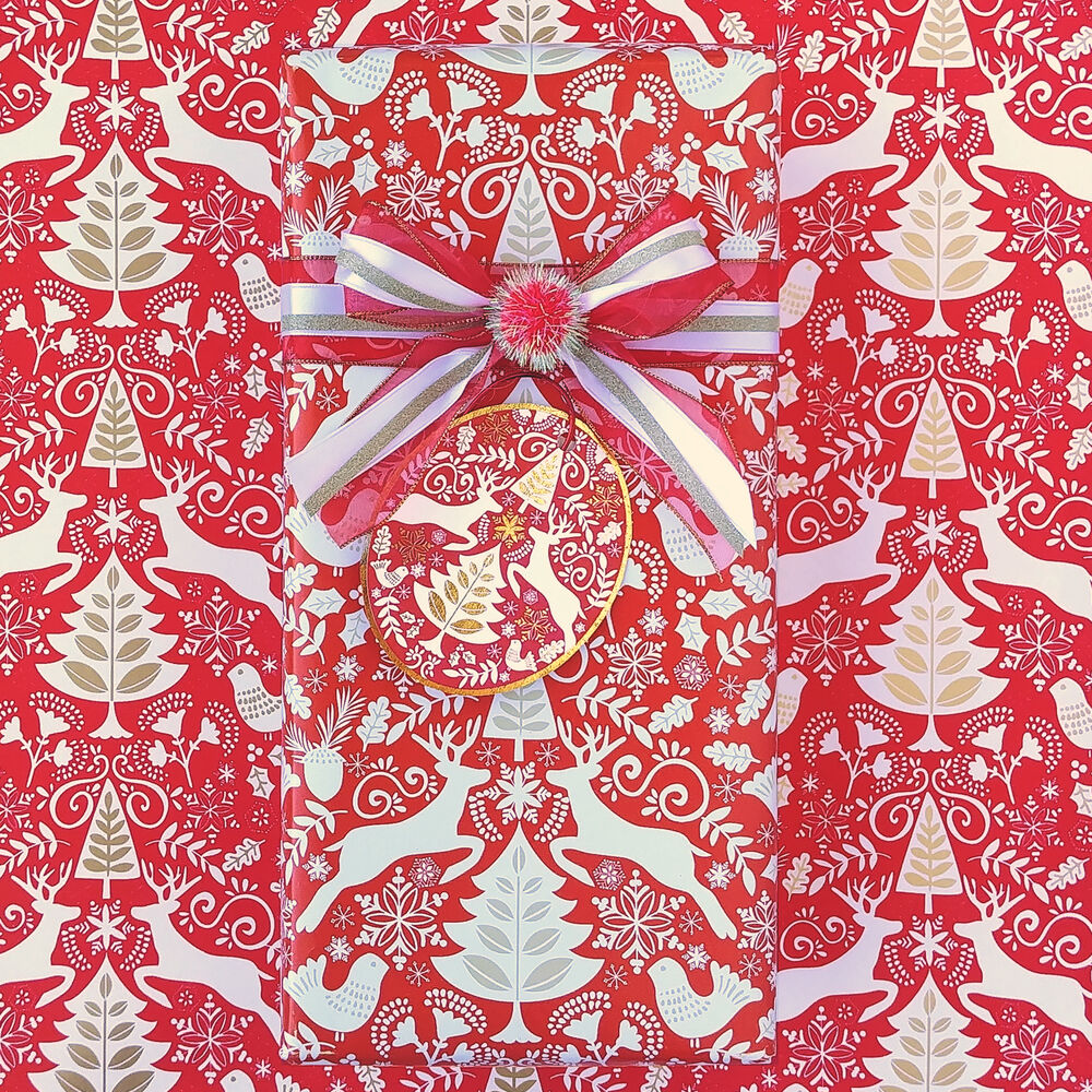 Scandinavian Red Scandinavian Red 24" x 417' Bulk Wrapping Paper (834 Sq Ft)