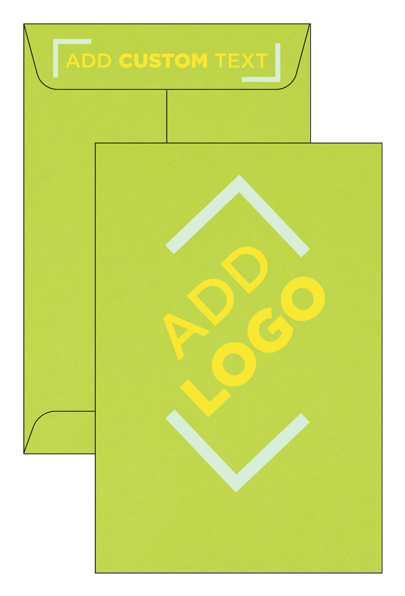 Lime Green 32lb 6 x 9 Open End Envelopes with Peel & Seal