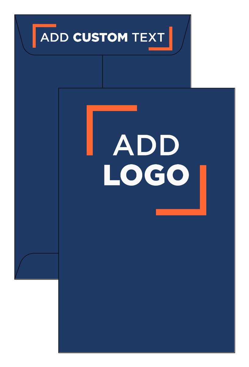 Navy Blue 32lb 6 x 9 Open End Envelopes with Peel & Seal