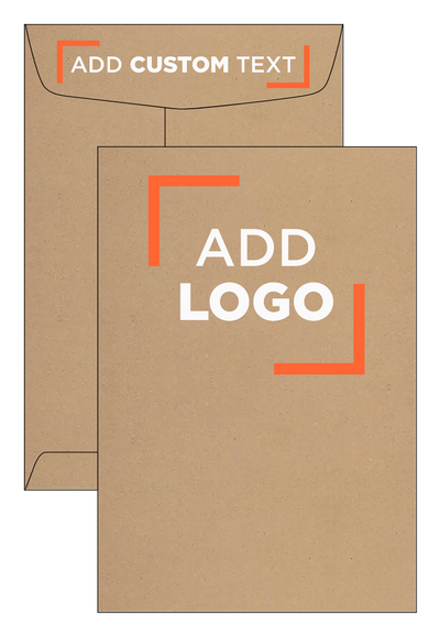 Grocery Bag 28lb 6 1/2 x 9 1/2 Open End Envelopes with Peel & Seal