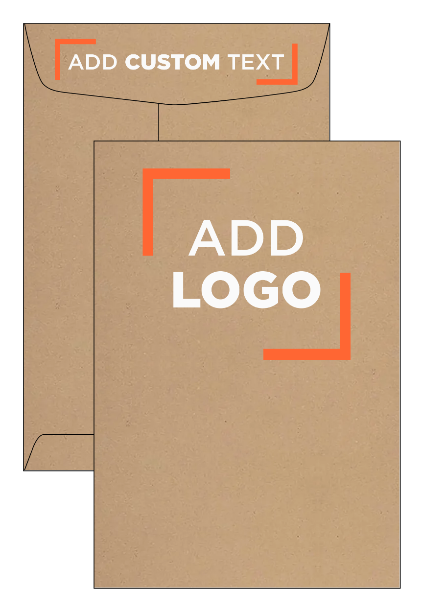 Grocery Bag 28lb 6 1/2 x 9 1/2 Open End Envelopes with Peel & Seal