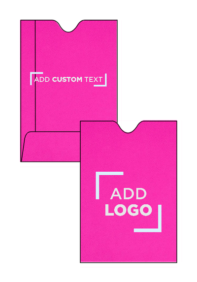 Fuchsia Pink Magenta 32lb Credit Card Sleeve (2 3/8 x 3 1/2)