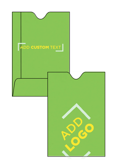 Lime Green 32lb Credit Card Sleeve (2 3/8 x 3 1/2)