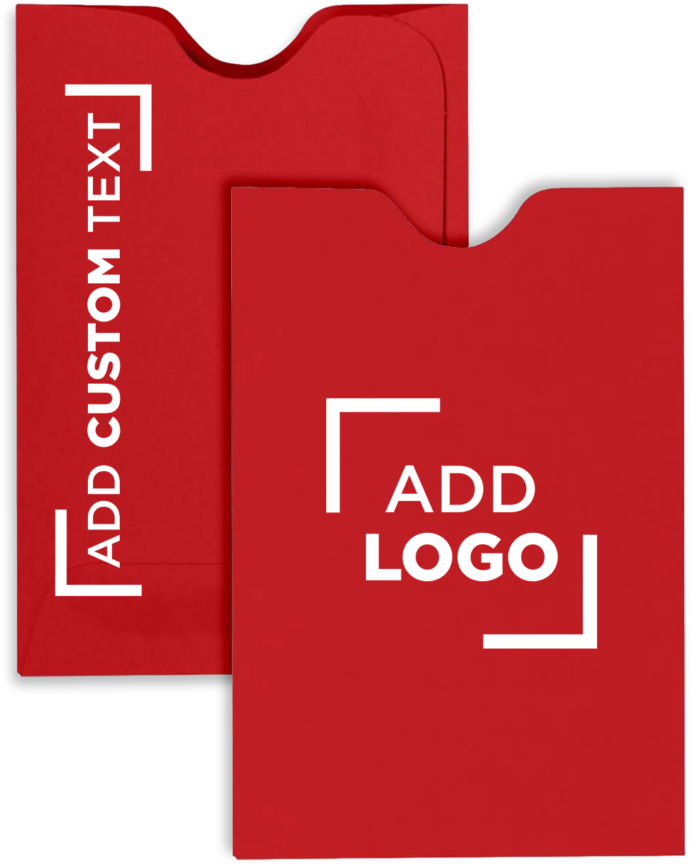 Ruby Red 32lb Credit Card Sleeve (2 3/8 x 3 1/2)