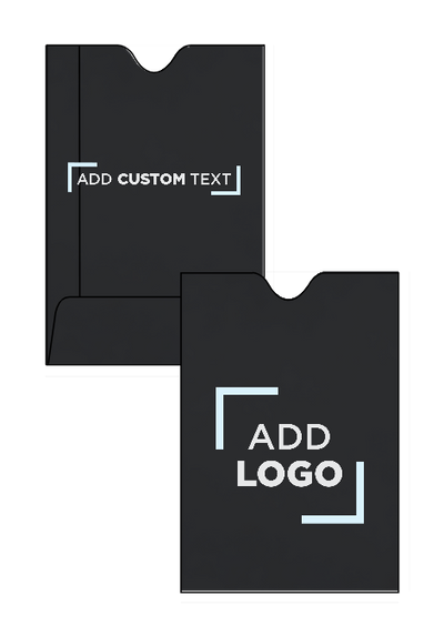 Smooth Midnight Black 32lb Credit Card Sleeve (2 3/8 x 3 1/2)