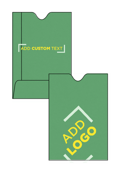 Holiday Green 32lb Credit Card Sleeve (2 3/8 x 3 1/2)
