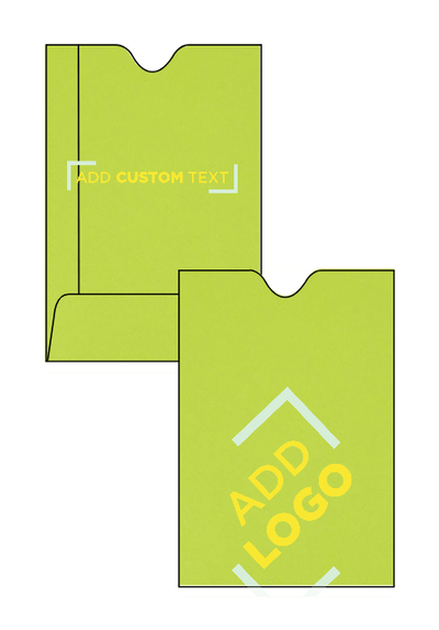 Wasabi Lime Green 32lb Credit Card Sleeve (2 3/8 x 3 1/2)