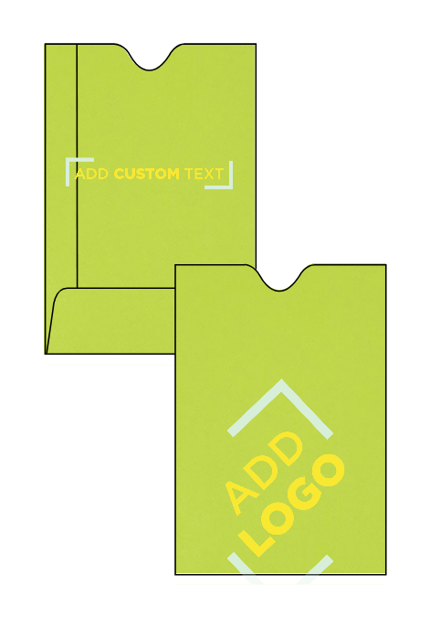 Wasabi Lime Green 32lb Credit Card Sleeve (2 3/8 x 3 1/2)