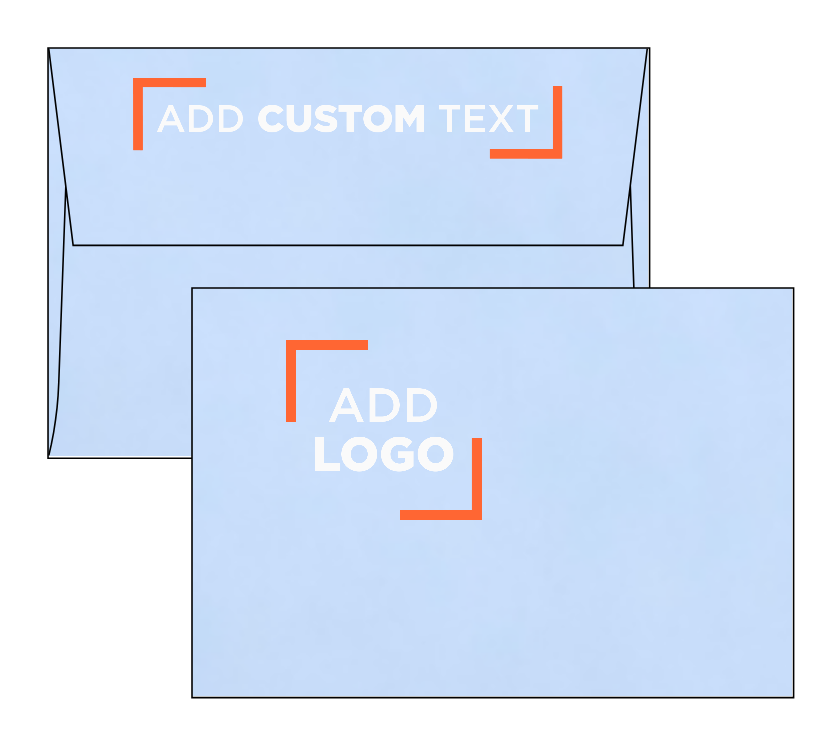Baby Blue 32lb A4 Invitation Envelopes (4 1/4 x 6 1/4) with Peel & Seal