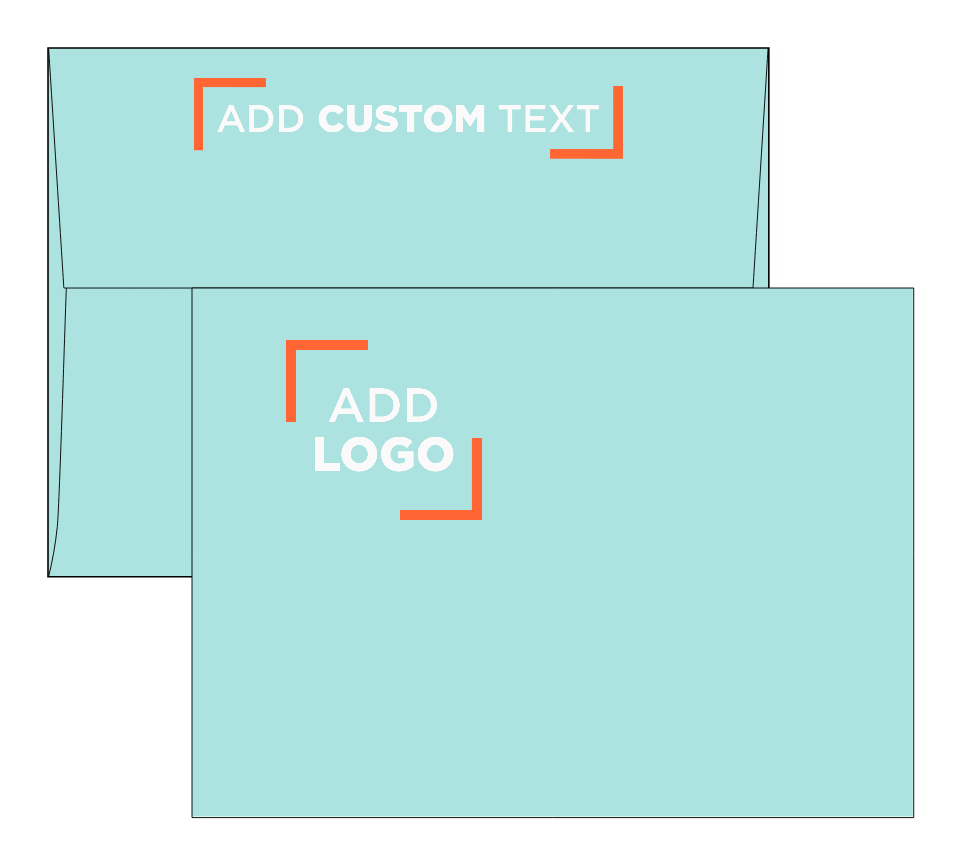 Seafoam Aqua Blue 32lb A7 Invitation Envelopes (5 1/4 x 7 1/4) with Peel & Seal