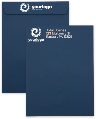 Navy Blue 32lb 9 x 12 Open End Envelopes with Peel & Seal
