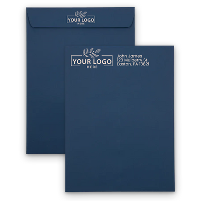 Navy Blue 32lb 9 x 12 Open End Envelopes with Peel & Seal