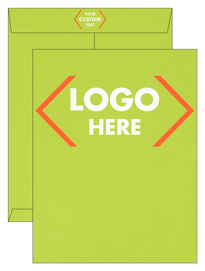 Lime Green 32lb 10 x 13 Open End Envelopes with Peel & Seal