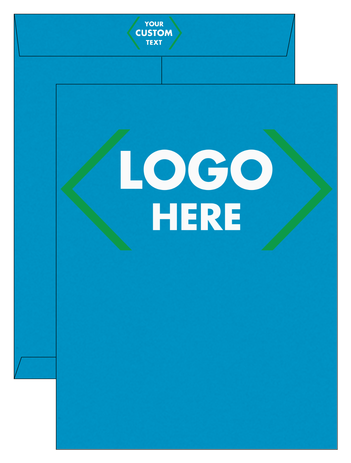 Pool Blue 32lb 10 x 13 Open End Envelopes with Peel & Seal