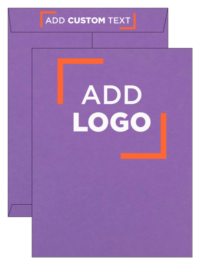 Wisteria Purple 32lb 10 x 13 Open End Envelopes with Peel & Seal