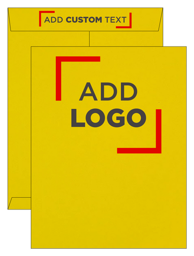 Citrus Yellow 32lb 10 x 13 Open End Envelopes with Peel & Seal