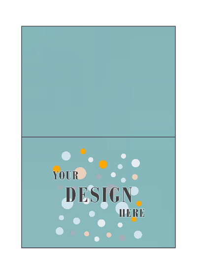 Seafoam Aqua Blue 100lb #17 Mini Foldover Cards (2 9/16 x 3 9/16)