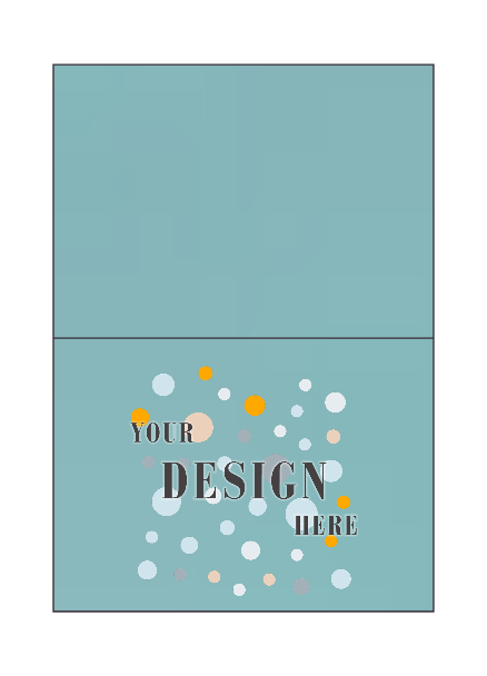 Seafoam Aqua Blue 100lb #17 Mini Foldover Cards (2 9/16 x 3 9/16)