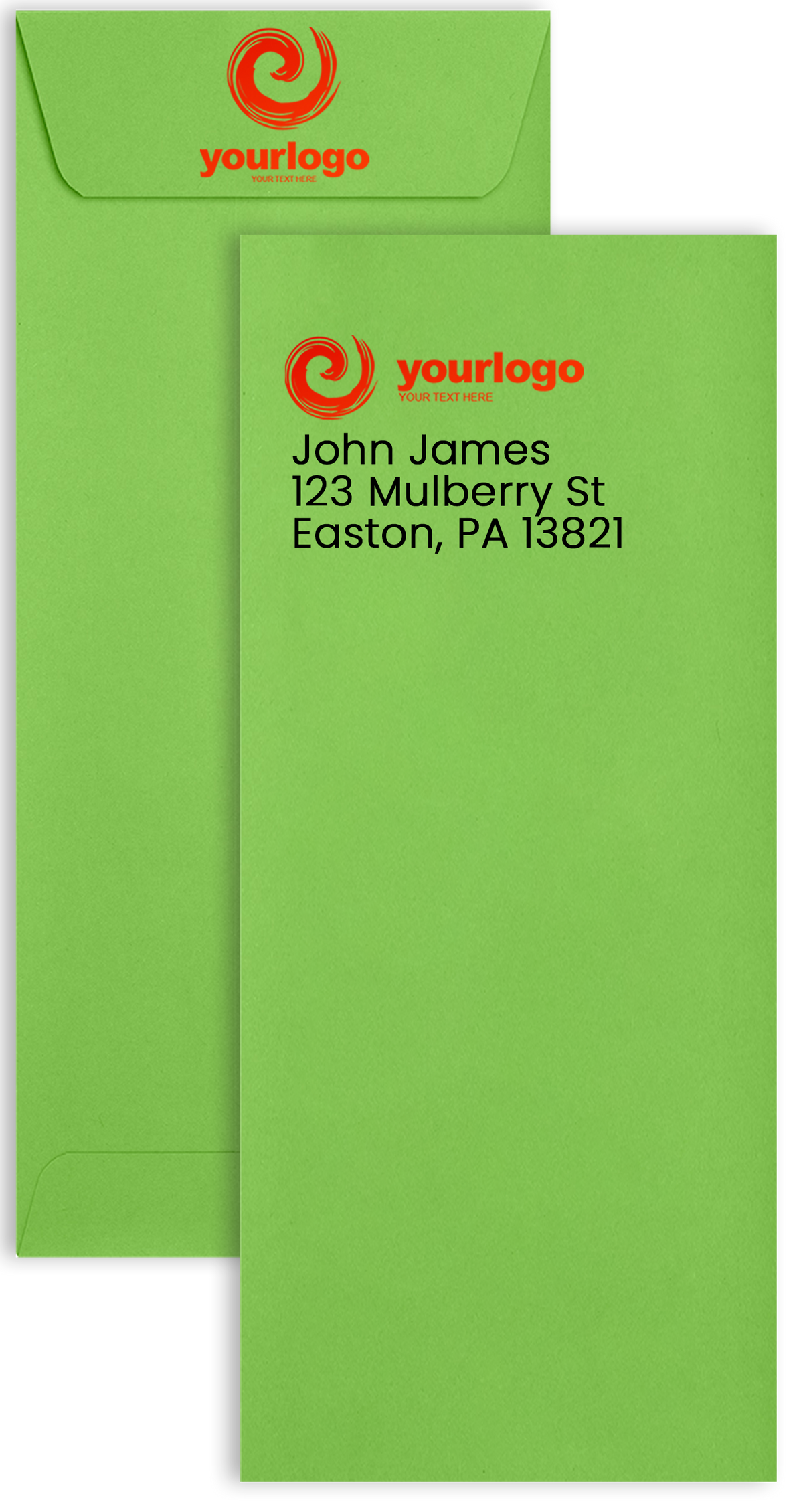Lime Green 32lb #10 Policy Envelopes (4 1/8 x 9 1/2) with Peel & Seal