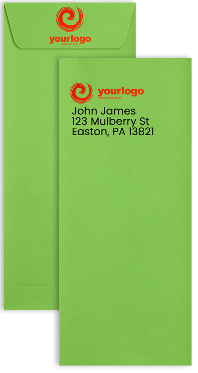 Lime Green 32lb #10 Policy Envelopes (4 1/8 x 9 1/2) with Peel & Seal