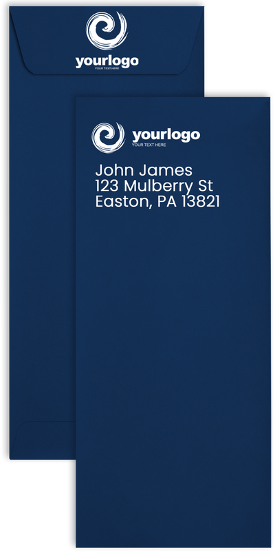 Navy Blue 32lb #10 Policy Envelopes (4 1/8 x 9 1/2) with Peel & Seal