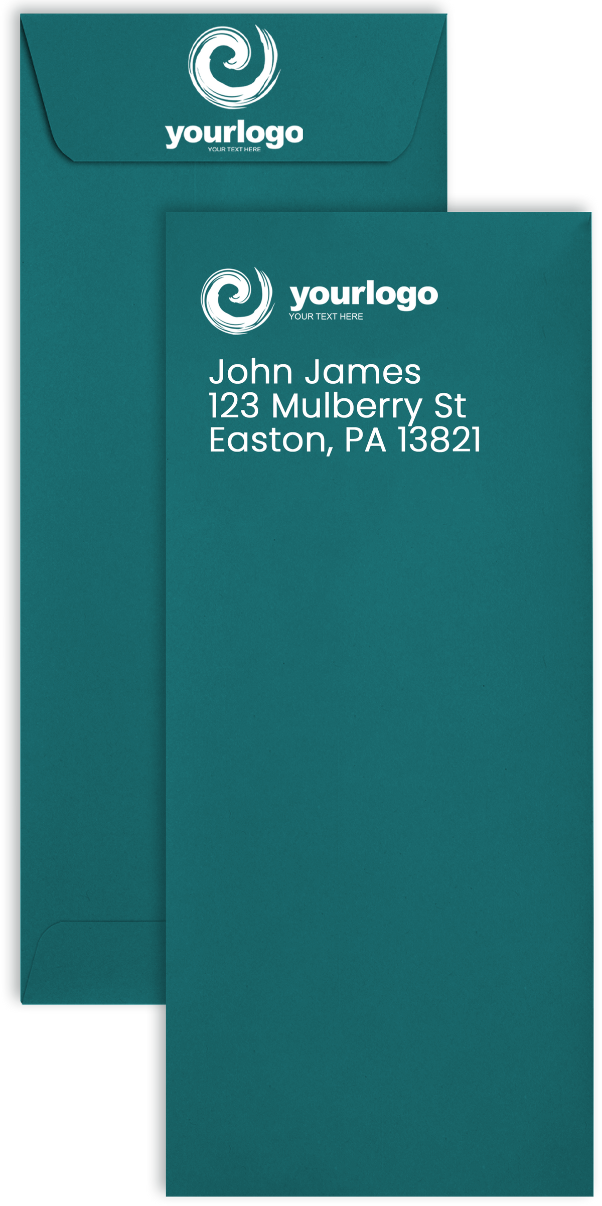 Teal Blue 32lb #10 Policy Envelopes (4 1/8 x 9 1/2) with Peel & Seal