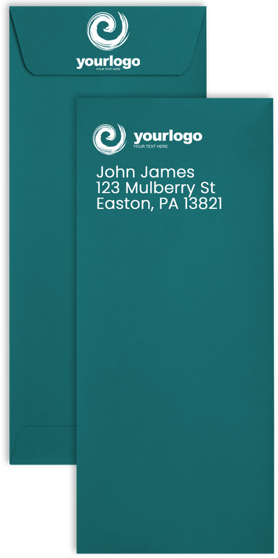 Teal Blue 32lb #10 Policy Envelopes (4 1/8 x 9 1/2) with Peel & Seal