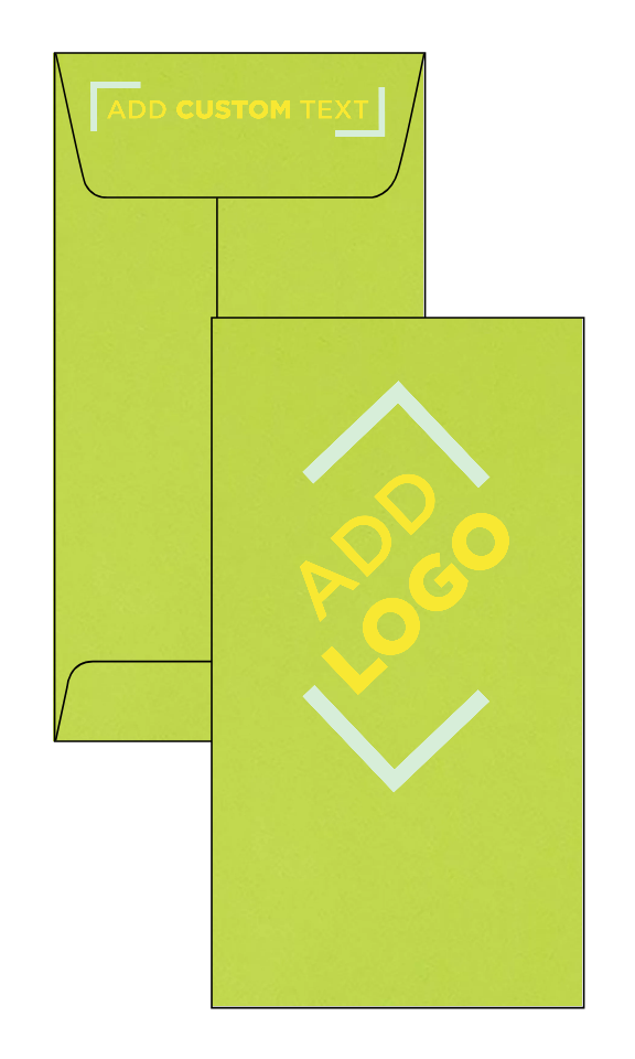 Lime Green 32lb #7 Coin Envelopes (3 1/2 x 6 1/2) with Peel & Seal