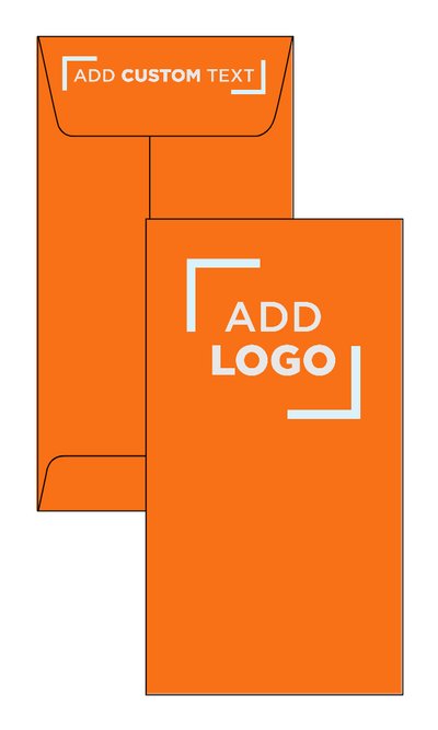 Mandarin Orange 32lb #7 Coin Envelopes (3 1/2 x 6 1/2) with Peel & Seal