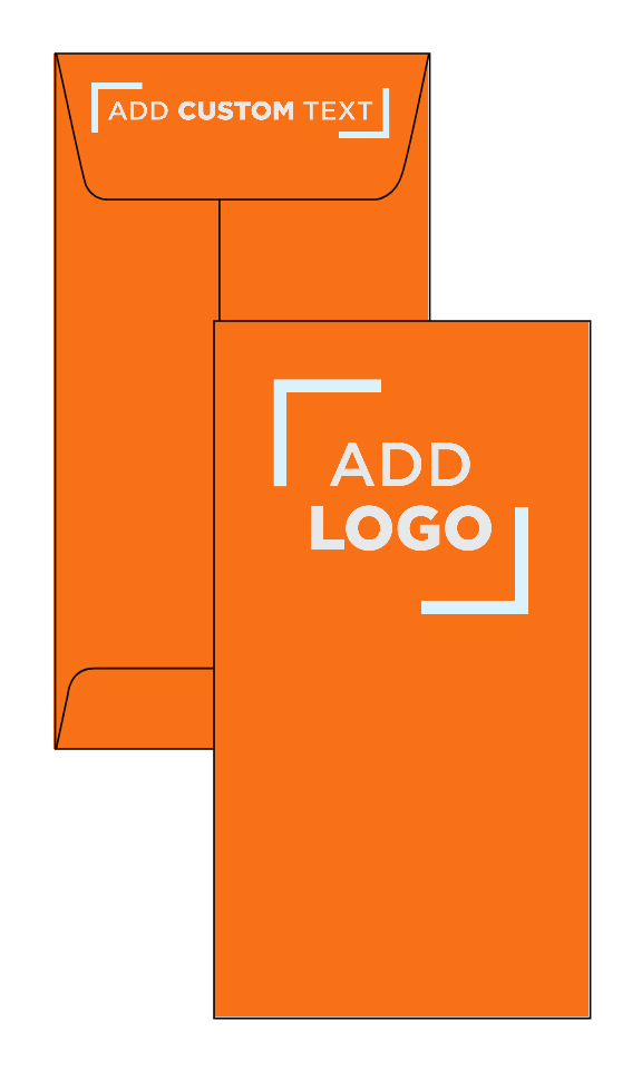 Mandarin Orange 32lb #7 Coin Envelopes (3 1/2 x 6 1/2) with Peel & Seal