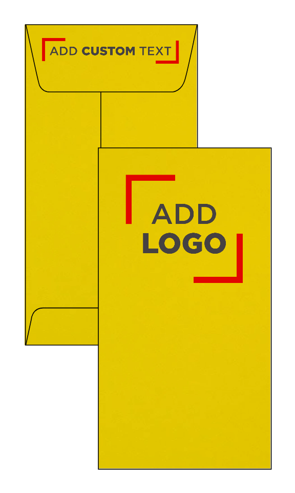 Citrus Yellow 32lb #7 Coin Envelopes (3 1/2 x 6 1/2) with Peel & Seal
