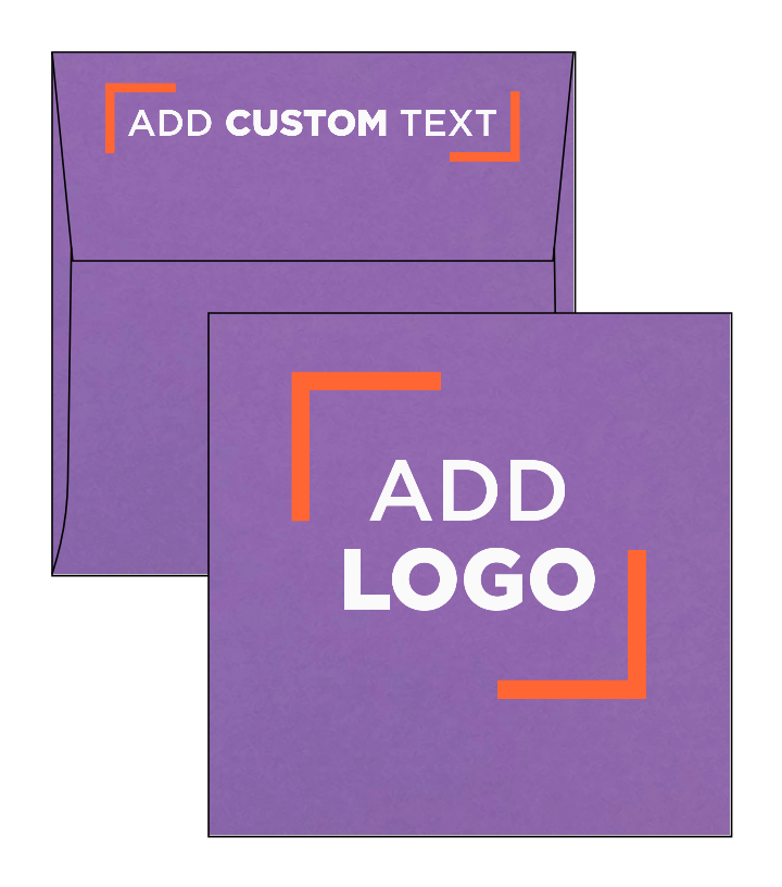 Wisteria Purple 32lb 5 x 5 Square Envelopes with Peel & Seal
