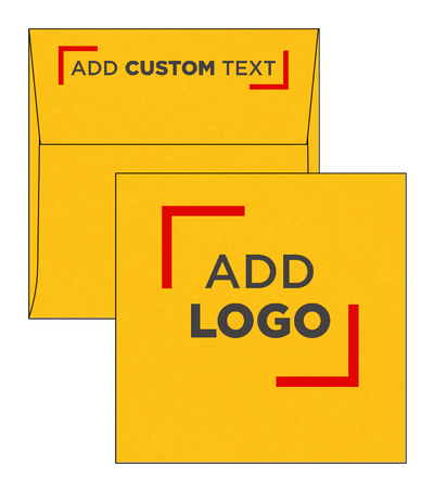 Sunflower Yellow 32lb 5 x 5 Square Envelopes with Peel & Seal