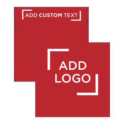 Red 32lb 5 1/4 x 5 1/4 Square Envelopes with Peel & Seal
