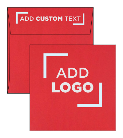 Red 32lb 5 3/4 x 5 3/4 Square Envelopes with Peel & Seal