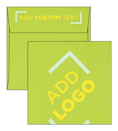 Lime Green 32lb 6 x 6 Square Envelopes with Peel & Seal