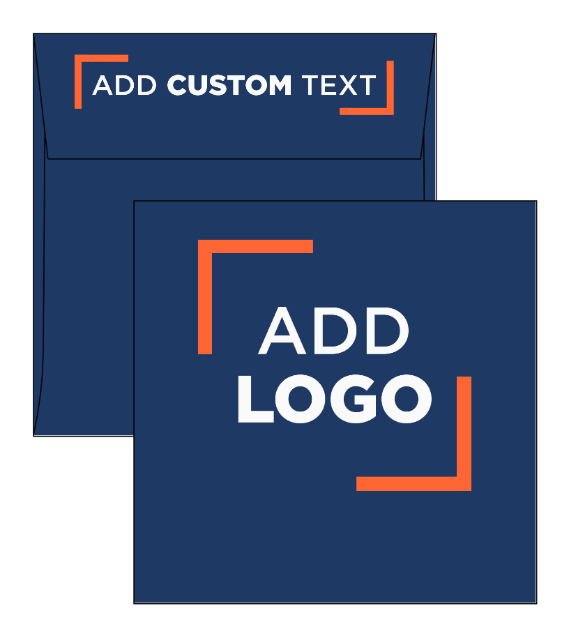 Navy Blue 32lb 6 x 6 Square Envelopes with Peel & Seal