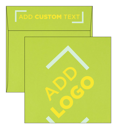Lime Green 32lb 7 x 7 Square Envelopes with Peel & Seal