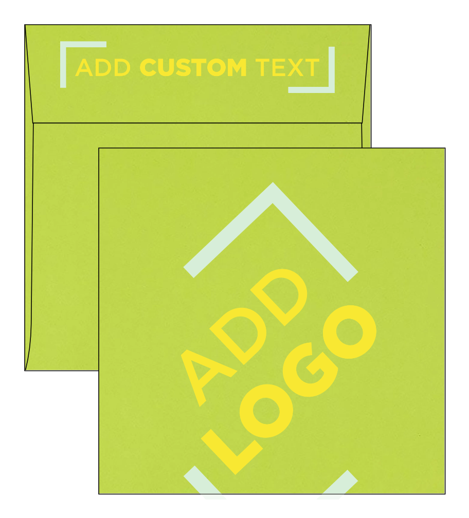 Lime Green 32lb 7 x 7 Square Envelopes with Peel & Seal
