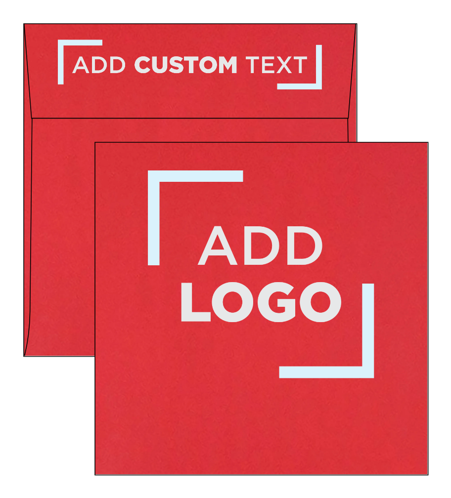 Red 32lb 7 x 7 Square Envelopes with Peel & Seal