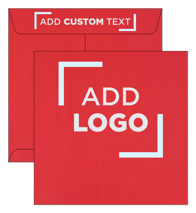 Red 32lb 9 x 9 Square Envelopes with Peel & Seal