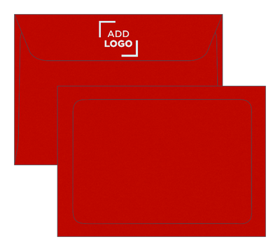 Red 32lb A7 Full Face Window Envelopes (5 1/4 x 7 1/4) with Peel & Seal