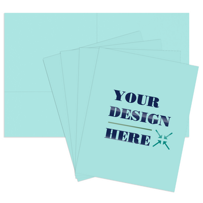 Seafoam Aqua Blue 9 x 12 Matte Folders