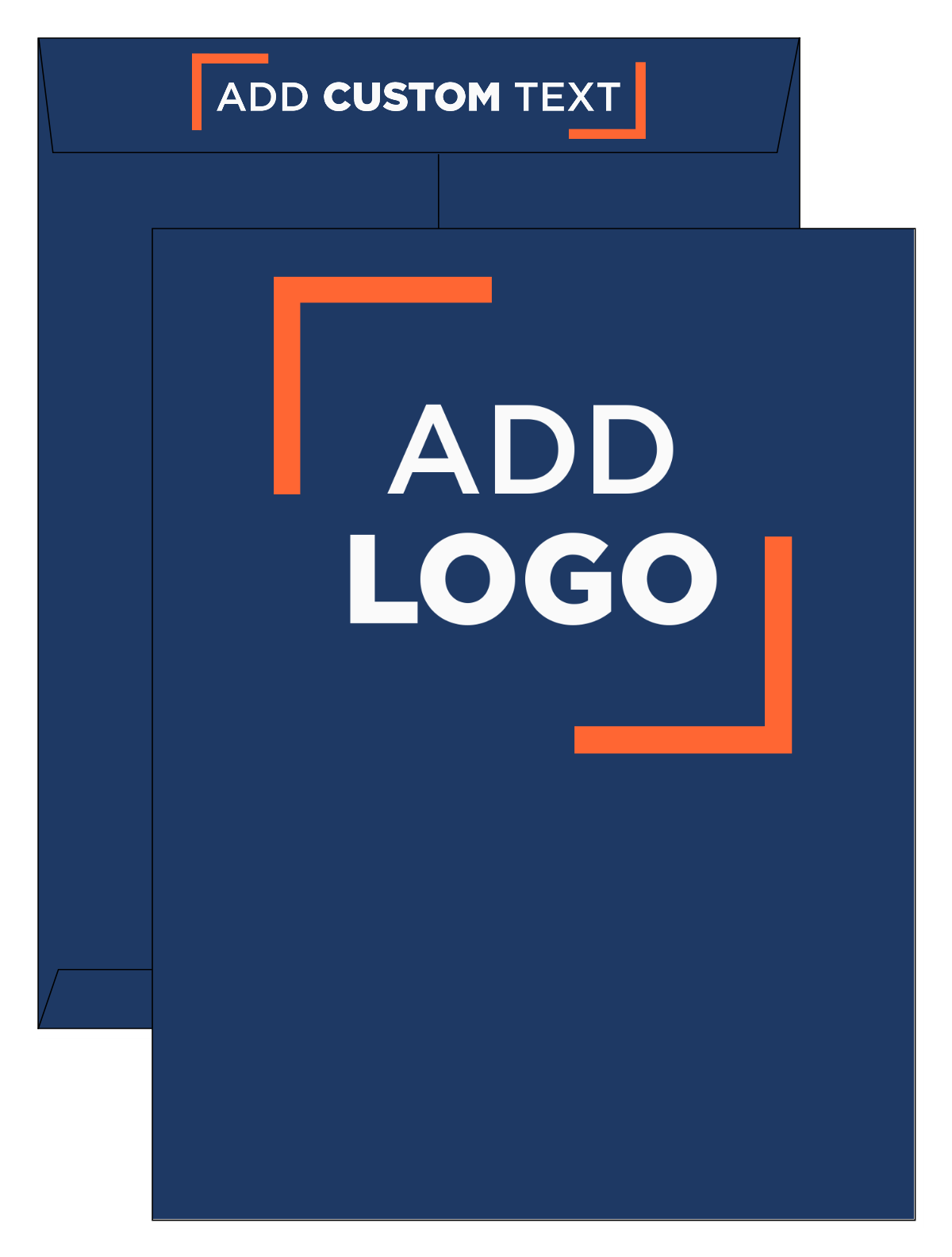 Navy Blue 32lb 10 x 13 Open End Envelopes with Peel & Seal