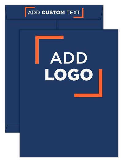 Navy Blue 32lb 10 x 13 Open End Envelopes with Peel & Seal