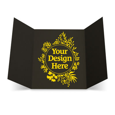 Smooth Midnight Black A7 Gatefold Invitations (5 x 7)