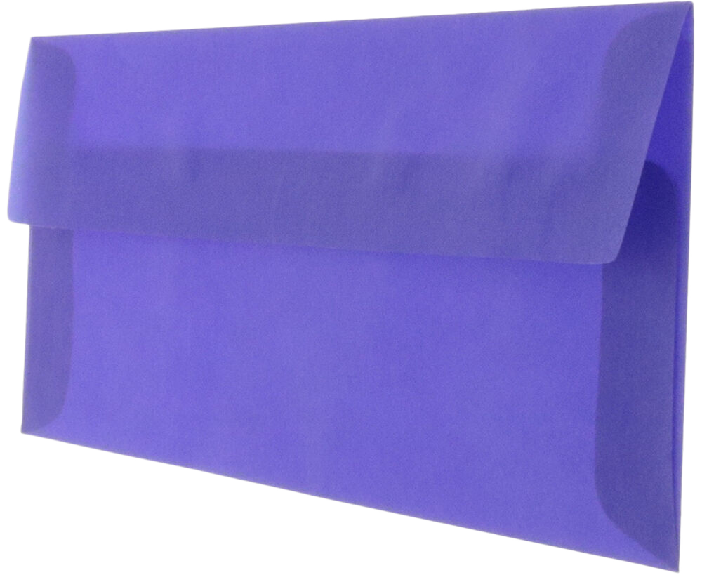 Primary Blue Translucent 30lb #10 Square Flap Envelopes (4 1/8 x 9 1/2)